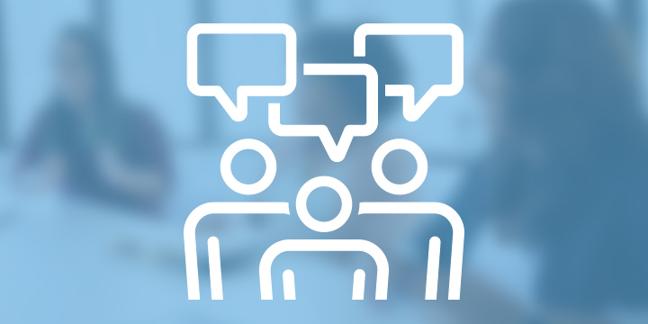 Illustration of people talking