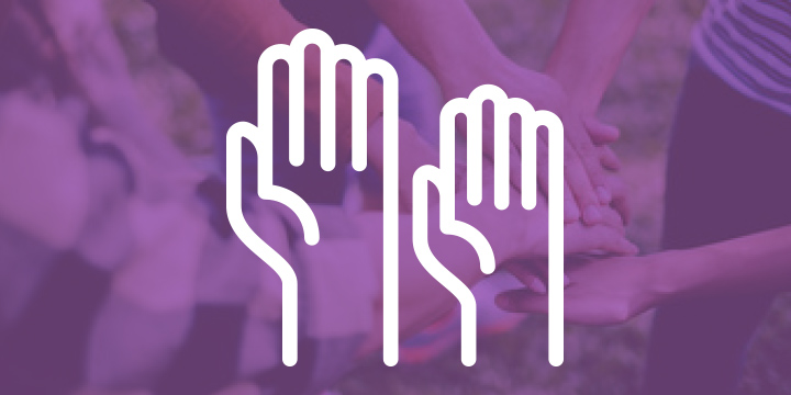 Illustration of hands raised